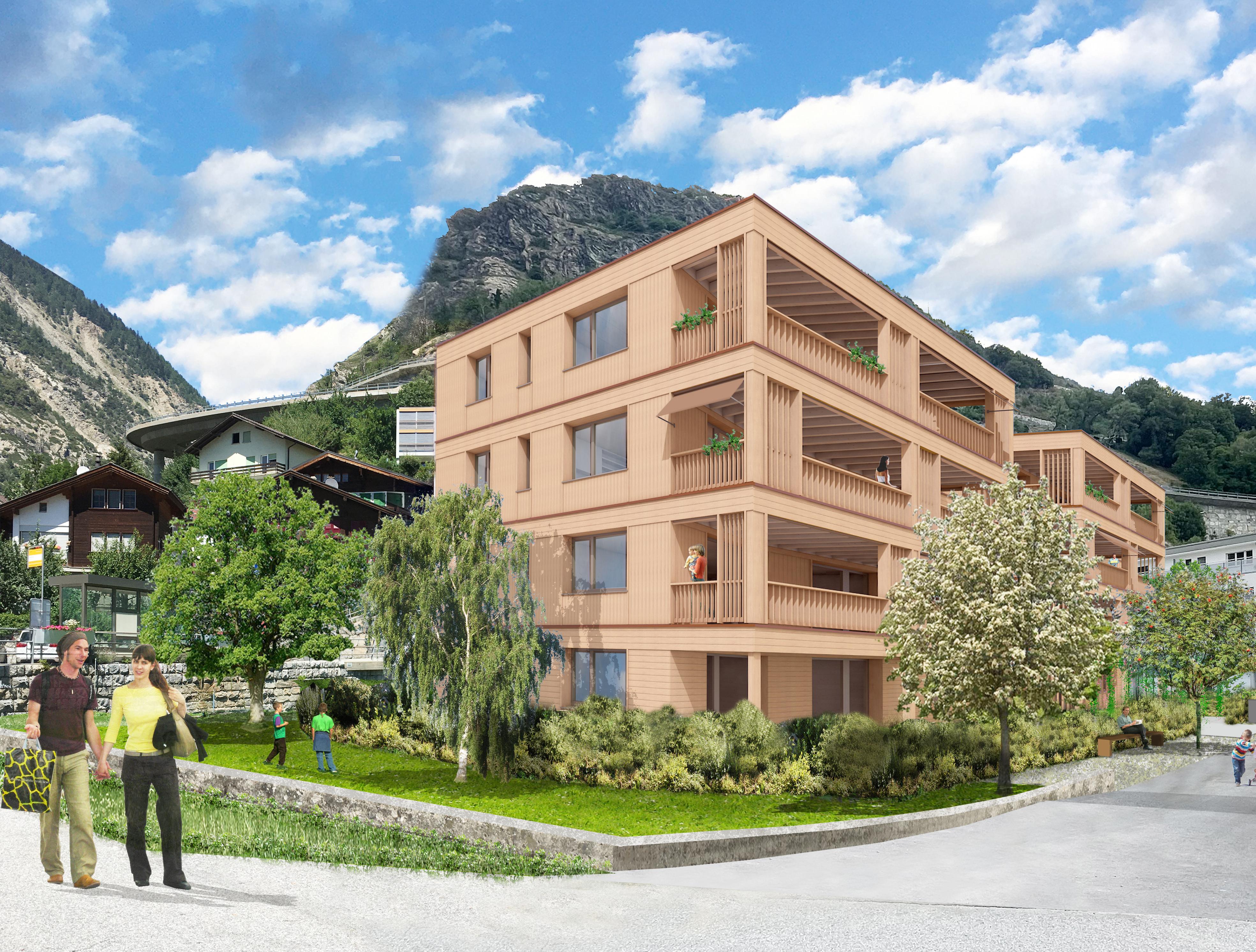 Plan eines Mehrfamilienhauses